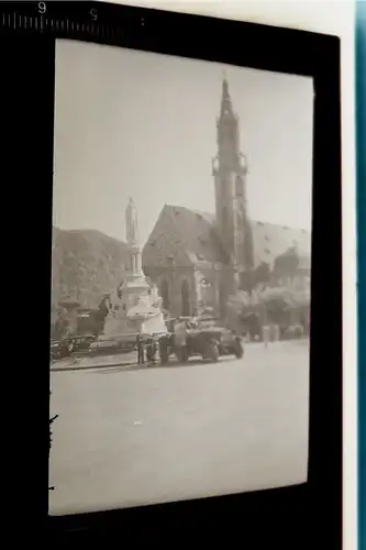 tolles altes Negativ - Waltherplatz in Bozen (Südtirol, Italien) - 30-40er Jahre