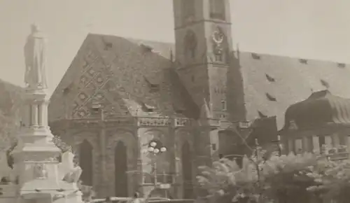 tolles altes Negativ - Waltherplatz in Bozen (Südtirol, Italien) - 30-40er Jahre