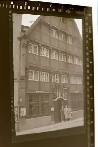 tolles altes Negativ -  Gasthaus - Walhalla - Osnabrück - 50-60er Jahre