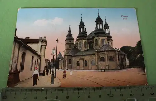 tolle alte Karte - Der Dom von Posen 1915 als Feldpost gelaufen 