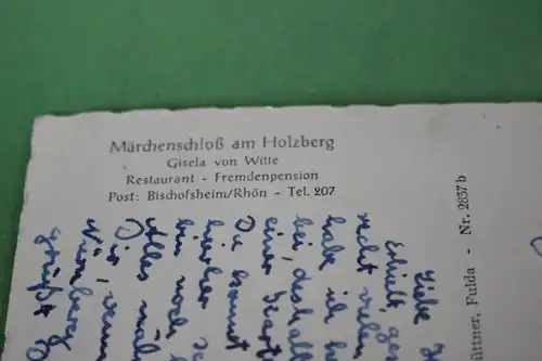 tolle alte Karte - Märchenschloß am Holzberg  - 1955