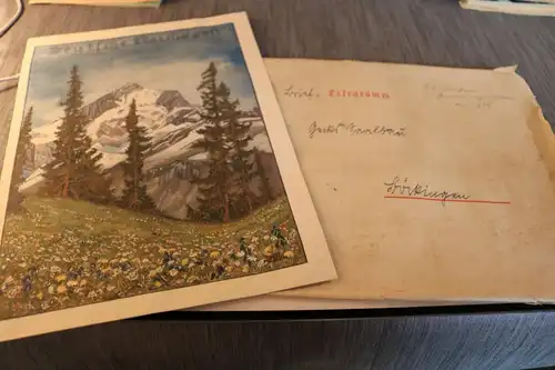 tolles altes großes  Brief-Telegramm - 1938