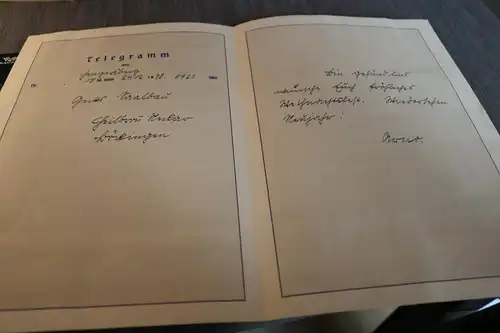 tolles altes großes  Brief-Telegramm - 1938