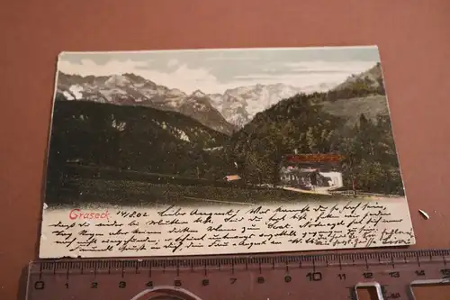 tolle alte Karte aus Graseck Garmisch Partenkirchen  1902 
