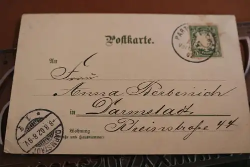 tolle alte Karte  Künstlerkarte - Partenkirchen  1902