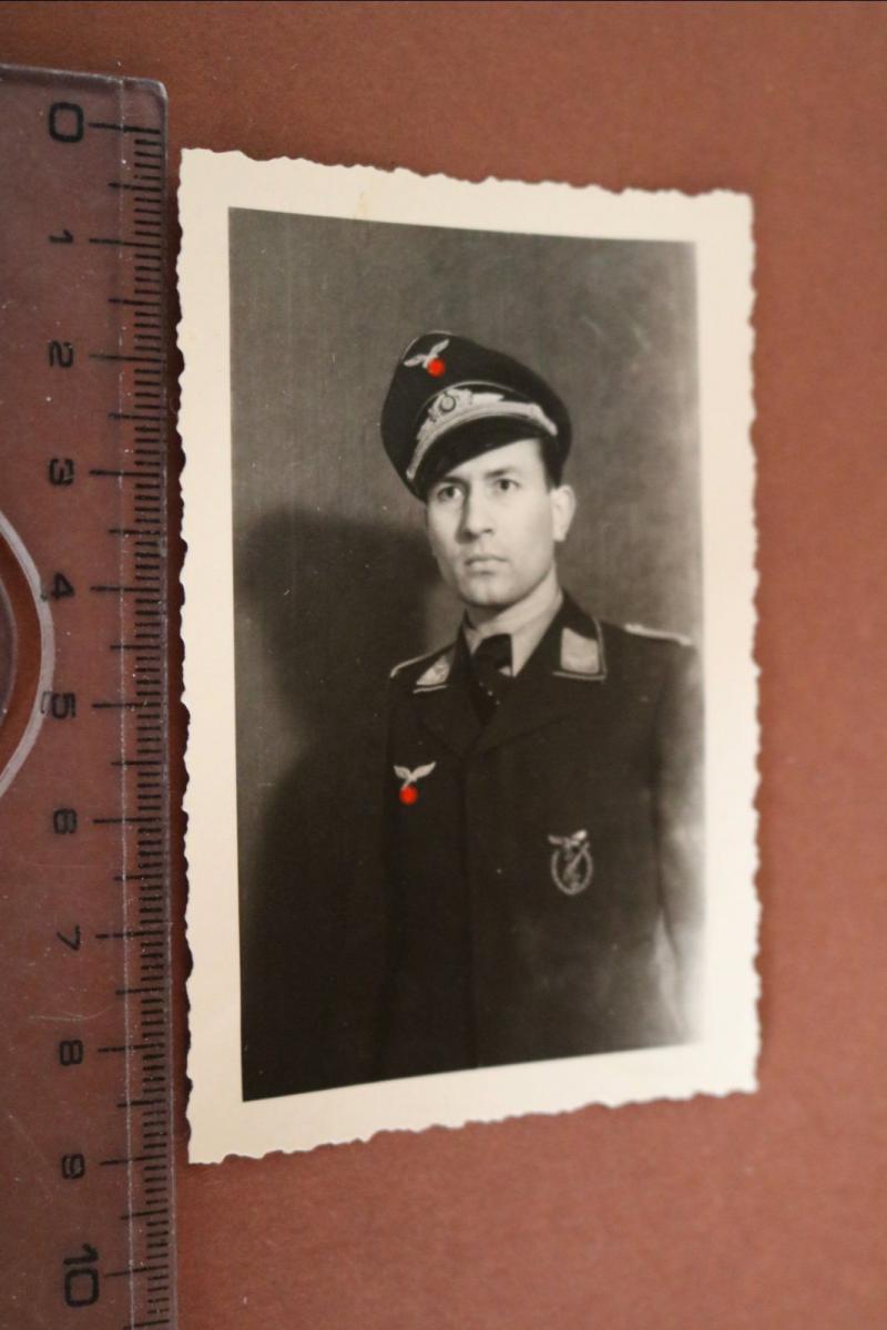 Bandspange Portrait eines Offiziers ? 2 tolles altes Foto