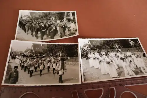 vier  tolle alte Fotos - Festumzug - Gunzenhausen ?  30-40er Jahre ?