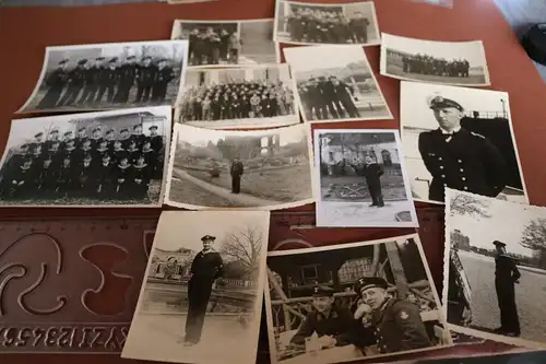 13 tolle alte Fotos - Matrosen der Kriegsmarine - Minensucherabz. - Wilhelmshave