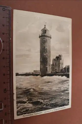 tolle alte Karte - Cuxhaven Leuchtturm und Telegraphengebäude   1913