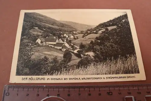 tolle alte Karte - Der Höllgrund im Odenwald  1910-20 ??