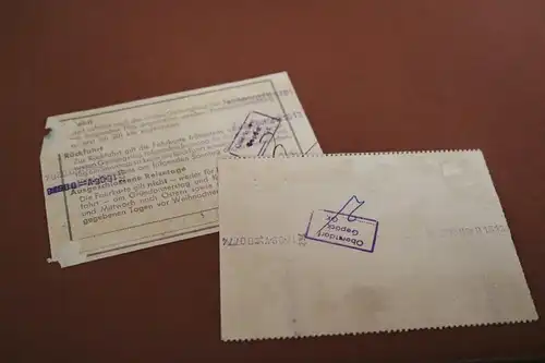 zwei  tolle alte Fahrscheine - Vorzugskarte und Rückfahrkarte- 1977