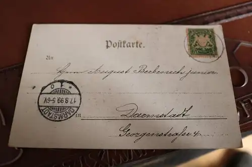 tolle alte Karte - Gruss aus Tegernsee - Dorfstrasse  1899