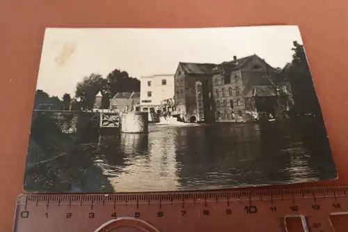 tolles altes Foto - Schleuse ?? Wasserwerk ??? 1917 als Feldpost gelaufen