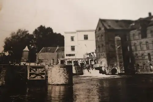 tolles altes Foto - Schleuse ?? Wasserwerk ??? 1917 als Feldpost gelaufen