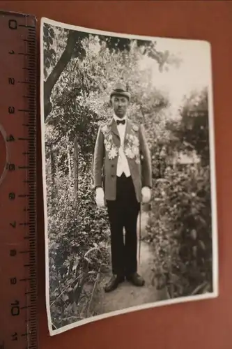 tolles altes Foto - Portrait eines Mannes - Schützenkönig ?  30-40er Jahre