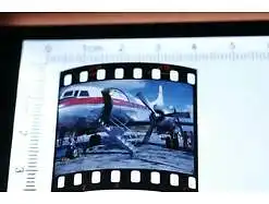 tolles altes Farb-Dia - Passagierflugzeug - 50-60er Jahre 