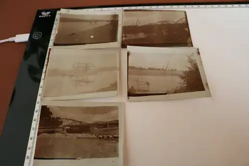 fünf interessante alte Fotos - Neubau Elbbrücke ?? Albbrücke ? 1934 