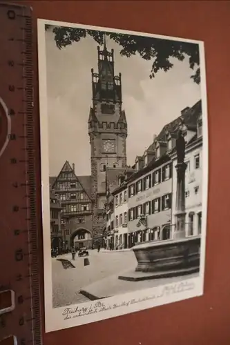 tolle alte Karte - Hotel Bären - Freiberg i. Br. 1935