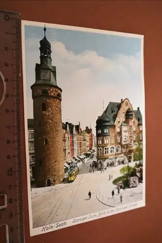 tolle alte Karte -  Leipziger Turm - Halle Saale 1941