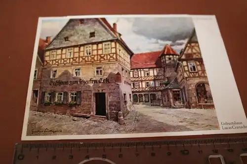 tolle alte Karte -  Kronach - Geburtshaus Lucas Cranachs 1934