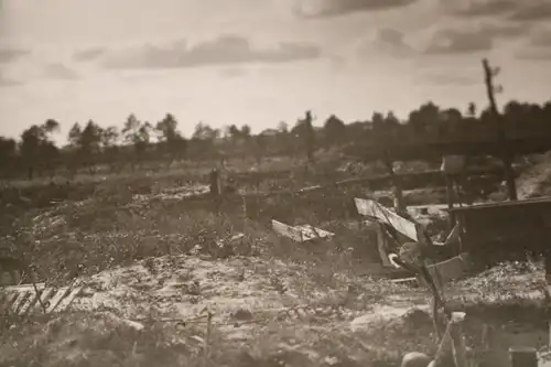 tolles altes Foto - Unterstand -  auch bei Zweibrücken ?   Oktober 1917