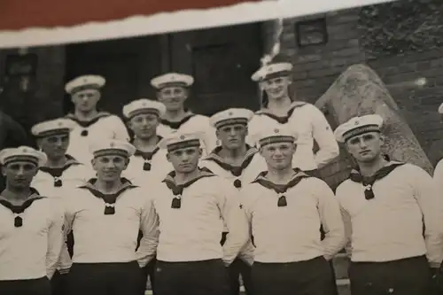 tolles altes Foto - Gruppenfoto - Marineartillerieabteilung - Reichswehr ??