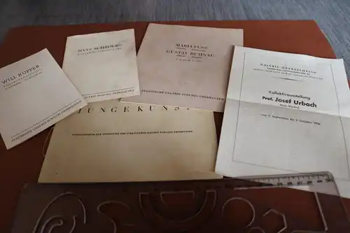 fünf alte Programmhefte ?? Städtische Galerie Schloss Oberhausen - 1947 