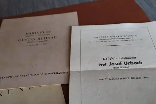 fünf alte Programmhefte ?? Städtische Galerie Schloss Oberhausen - 1947