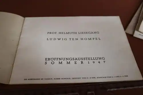 fünf alte Programmhefte ?? Städtische Galerie Schloss Oberhausen - 1947