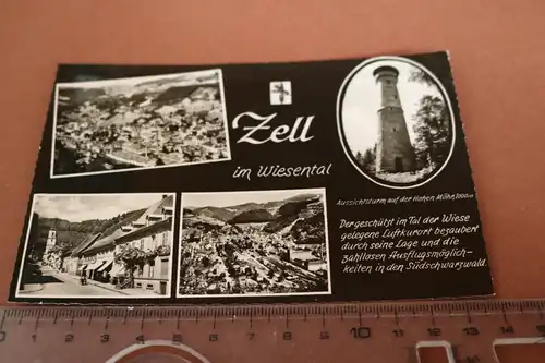 tolle alte Karte-  Zell im Wiesental -  60er Jahre ???