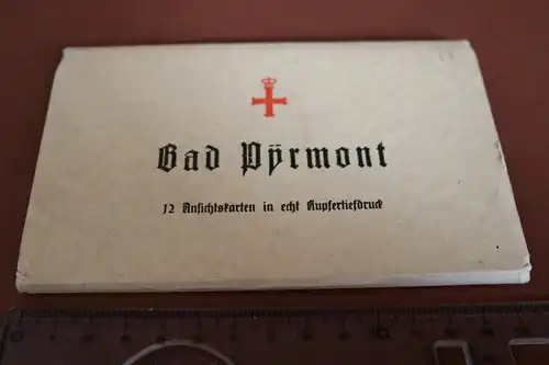 12 tolle alte Karten  Bad Pyrmont Kupfertiefdruck -  Alter ???