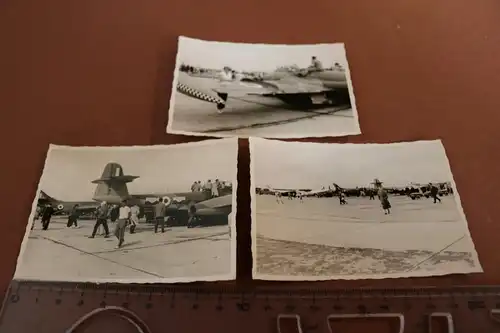 drei tolle alte Fotos - Luftwaffenshow - Kampfjets - 70-80er Jahre