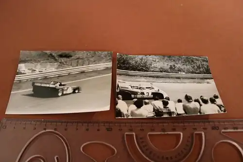 zwei tolle alte Fotos - Rennwagen -  70-80er Jahre ??