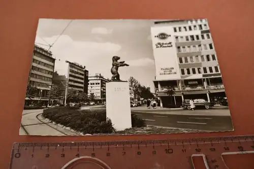 tolle alte Karte - Düsseldorf Ernst Reuter Platz u. Berliner Allee - 60-70er Jah