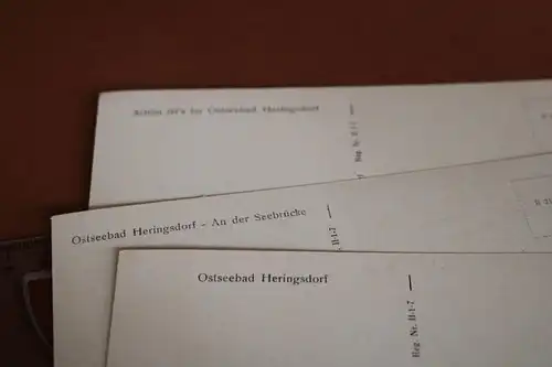drei tolle alte Karten  - Ansichten Ostseebad Heringsdorf -  50-60er Jahre ?