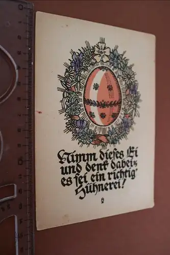 tolle alte Karte - Ostergruss ? Künstlerkarte ?  Alter ?? 