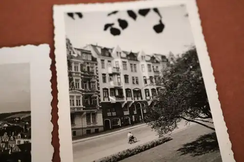 zwei tolle alte Fotos - Gebäude Stadt Hafen - Ort ??? 1937