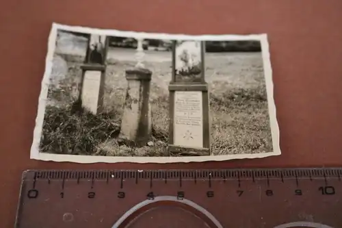 tolles altes Foto - Friedhof Sommerau - tolle alte Grabsteine - bemalt  30er Jah
