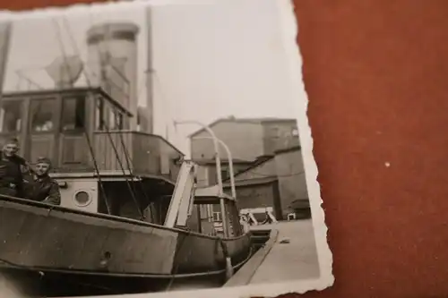 tolles altes Foto - Soldaten auf Vorpostenboot - Nyborg  Insel Fünen Dänemark