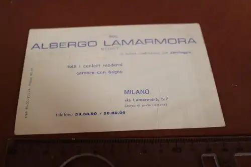 tolle alte Karte - Hotel Lamarmora - Milano - 30-40er Jahre