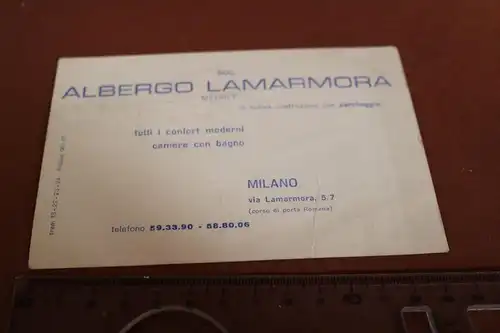 tolle alte Karte - Hotel Lamarmora - Milano - 30-40er Jahre 