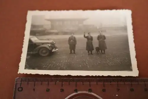 tolles altes Foto - General der Luftwaffe verabschiedet seine Soldaten