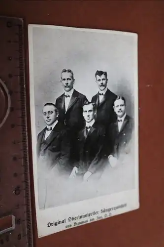 tolle alte Karte - Original Oberinnviertler - Sängerquintett - aus Braunau am In