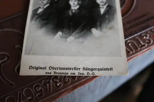 tolle alte Karte - Original Oberinnviertler - Sängerquintett - aus Braunau am In