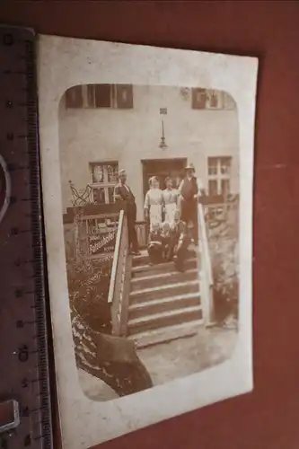 tolles altes Foto -  Personen vor Gasthof ? Werbung Aecht Patzenhofer Biere  