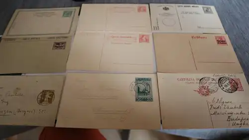 neun alte Postkarten - vers. Länder 1910-20 ???