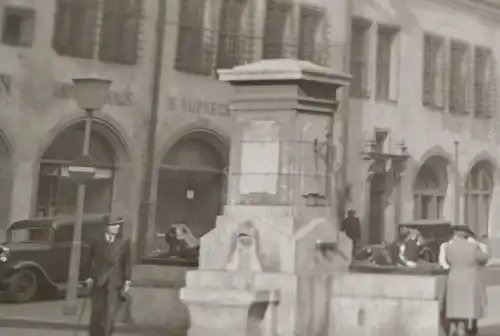 tolles altes Negativ - Strasse vor dem Rathaus Leipzig - 30-50er Jahre ??