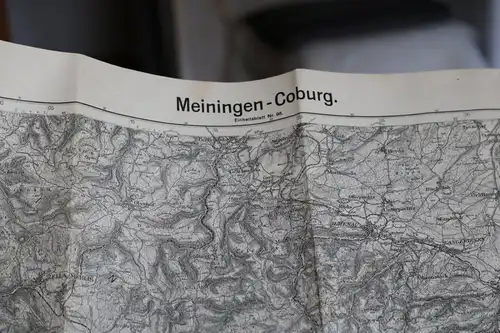 tolle alte Karte - Einheitsblatt 111 - Meiningen - Coburg  1929
