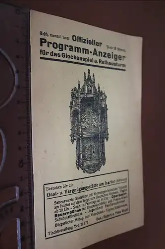 tolles altes Heftchen offiz. Programm-Anzeiger - Glockenspiel  München 1937