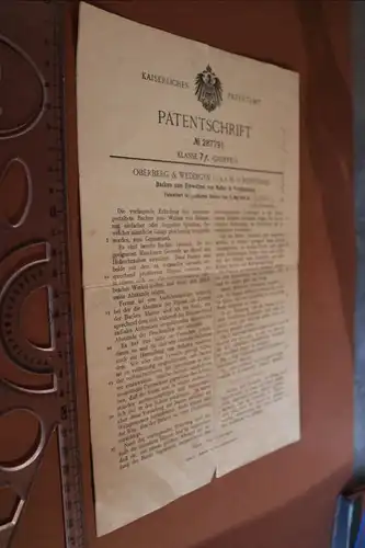 tolle alte Patentschrift - Klasse 7f Gruppe 9 - Kaiserliches Patentamt - 1914